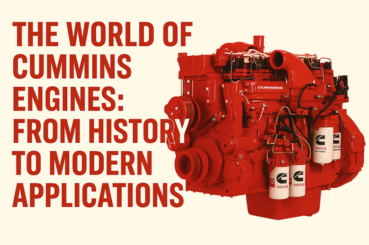 Cummins engine history and modern applications infographic – Includes key milestones, engine types, power systems, and real-world industrial uses for Cummins diesel engines.