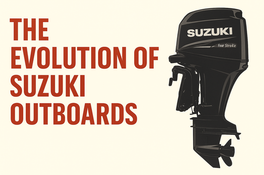 Suzuki Outboard History and Service Manuals – A visual overview of Suzuki's legacy in marine engineering, highlighting key milestones and OEM repair support for modern outboards.