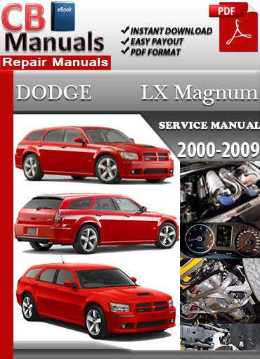 Dodge Magnum 2000–2009 service repair manual PDF download – Includes full engine, transmission, electrical, suspension, and HEMI V8 system diagnostics.