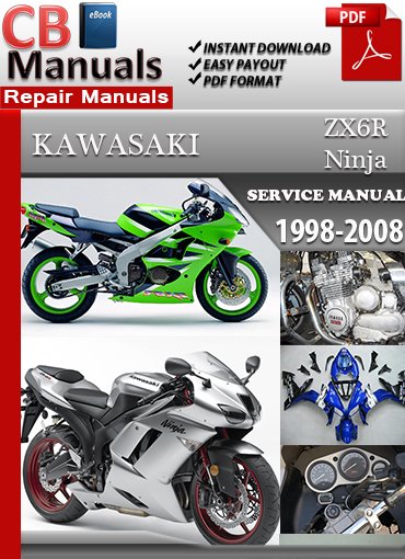 Kawasaki ZX6R Ninja 1998–2008 Service Repair Manual PDF – Includes step-by-step maintenance procedures, wiring diagrams, engine servicing, and suspension guide