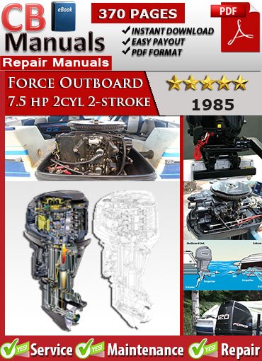 Force Outboard 7.5 HP 2-Cylinder 2-Stroke 1985 Service Repair Manual – PDF Download
