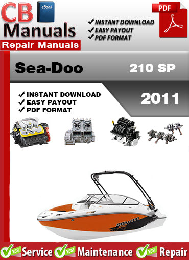 Sea-Doo 210 SP 2011 service repair manual PDF download – Covers engine, jet pump, supercharger, DESS, wiring diagrams, B.U.D.S. diagnostics, throttle, and full maintenance procedures.