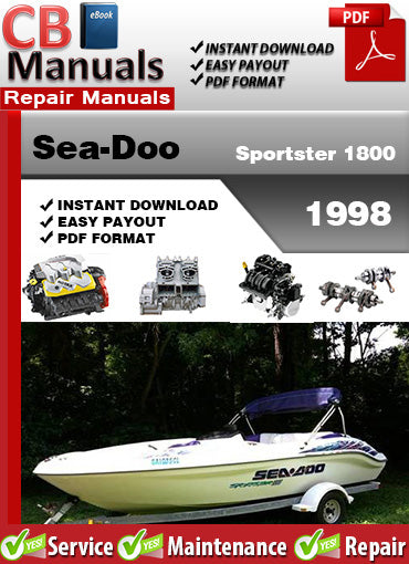 Sea-Doo Sportster 1800 1998 service repair manual PDF download – Includes engine repair, fuel system, cooling, wiring diagrams, propulsion, and full factory diagnostics.