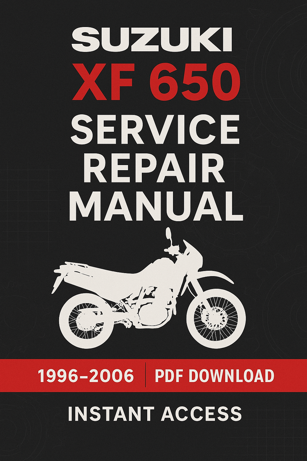 Suzuki XF 650 1996–2006 service repair manual PDF download – Includes complete maintenance schedules, engine overhaul steps, electrical system diagrams, and troubleshooting for all Freewind models from 1996 to 2006.