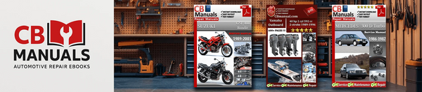 CBManuals.com banner – Professional service repair manuals for motorcycles, ATVs, outboards, and cars – Instant PDF downloads